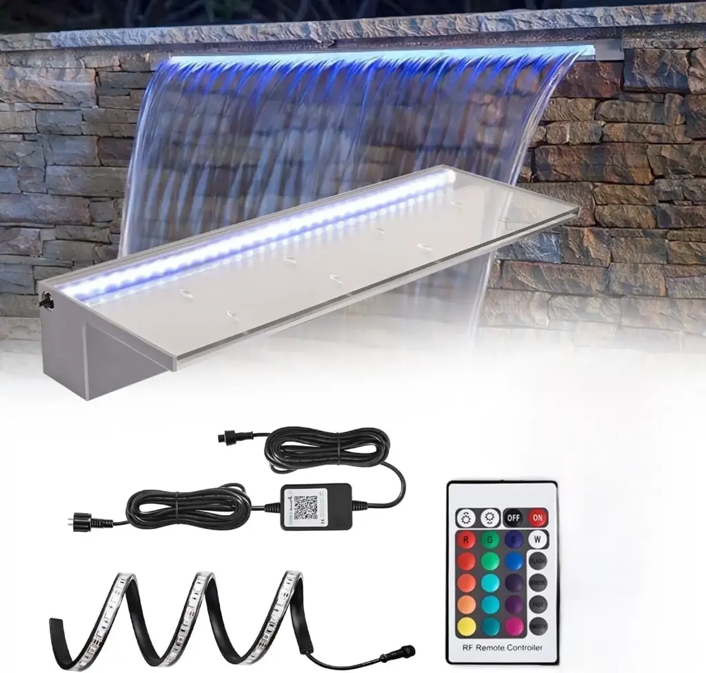 [CASCA5020-600MM-RGB] LAMPARA ACRILICA  DE CASCADA RGB 600MM