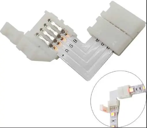 [CONECTOR-L-12V-RGB] UNION L PARA CINTA 12V RGB