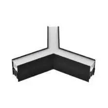 [CON-Y-2690/93-12W] CONECTOR Y LAMPARA LINEAL NEGRO 12W 3CCT
