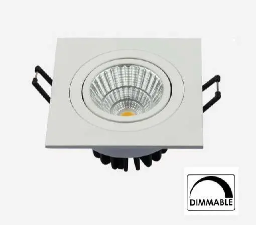 [EMB-CD-10W-45K-COB/D] EMBUTIDA  CUADRADO 10W COB DIMIABLE 4500K
