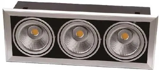 [EMB-GLC4503-S] EMBUTIDAS COB 3 FOCO 45W SILVER DIMIABLE
