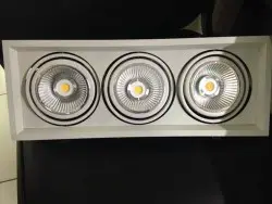 [EMB-GLC4504-45W-D] EMBUTIDA BLANCA CON 3 FOCOS COB DIMIABLE 45W