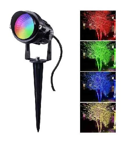 [JAR-100280-9W-RGB] LAMPARA DE JARDIN CON CHUZO 9W RGB