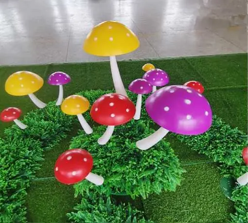[JAR-HONGO/30W] JUEGO DE 3 HONGOS PARA JARDIN