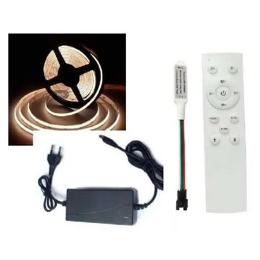 [KIT-CINT-COB/RUN-4K-24V] KIT DE CINTAS ADES COB 378 LED/M WW (4000K) CON TRANSFORMADOR 24V