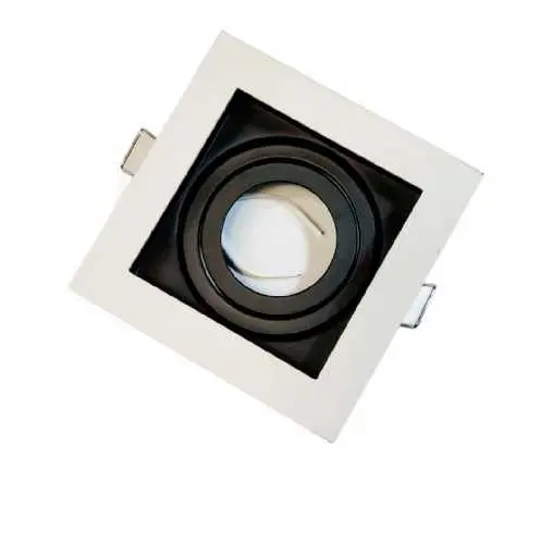 [LAMP-1101-CD] OJO DE BUEY CUADRADA COMBINACION  BLANCO Y NEGRO