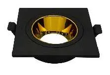 [LAMP-1103-CD-NGDOR] OJO DE BUEY CUADRADA NEGRA ARCO DORADO