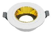 [LAMP-1103-RD-BLDOR] OJO DE BUEY REDONDA BLANCA Y ARCO DORADO