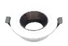 [LAMP-1103-RD-BLGM] OJO DE BUEY REDONDA BLANCA ARO GUN METAL