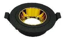 [LAMP-1103-RD-NGDOR] OJO DE BUEY REDONDA NEGRO Y ARCO DORADO