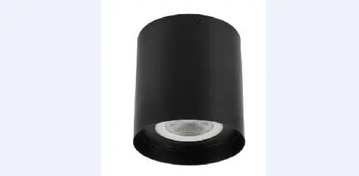 [LAMP-153-BK-E27] LAMP REDONDA SUPERFICIAL NEGRA  PARA PAR30