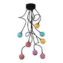 [LAMP-160605-36W-3K-NG] LAMPARA DE TECHO DECORATIVA 12X3W /  NEGRO