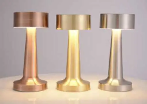 [LAMP-23022-MESA/COB] LAMPARA MESA RECARGABLE 3CCT COBRE