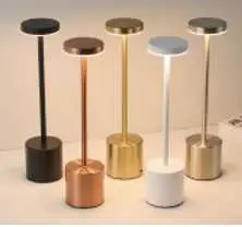 [LAMP-23023-MESA/PL] LAMPARA MESA RECARGABLE 3CCT PLATEADO