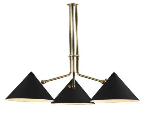 [LAMP-3103-E27X3-NG] LAMP TECHO COLGANTE  E27 X 3