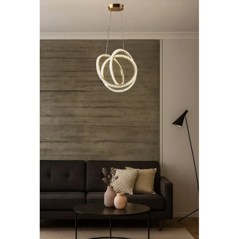 [LAMP-468GD-CCT-66W] LAMPARA COLGANTE DECORATIVO 66W 3 CCT