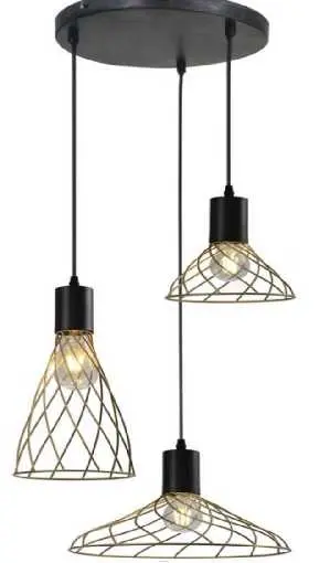 [LAMP-90960-E27X3R] LAMP TECHO COLGANTE  3 X E27