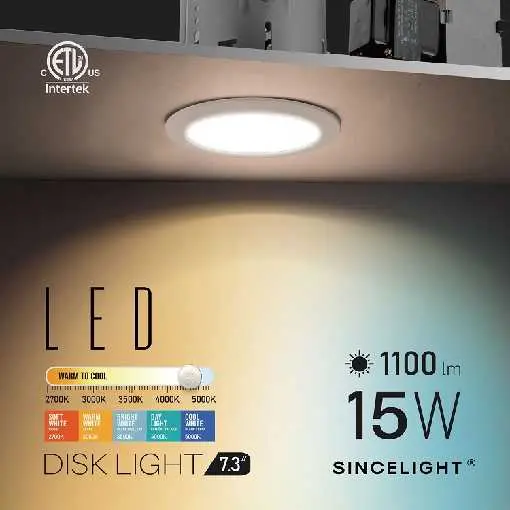 [LAMP-CL7D-15W/5CCT] LAMPARA TECHO 15W
