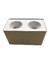 [LAMP-TS201B-GU10X2/BL] LAMPARA TECHO BLANCA  PARA 2X GU-10