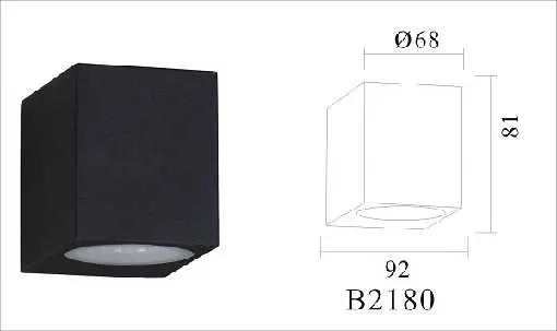 [LEX-2180-3W] LAMPARA PARED LED WW PARA EXTERIOR