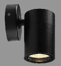 [LEX-TS10-GU10-NG] LAMPARA DE PARED  IP65 -GU10  NEGRO