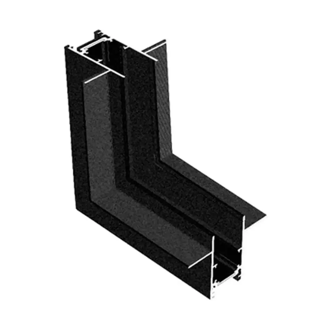 [RIEL-MAG-L/V-NG] CONECTOR L VERTICAL  PARA RIEL MAGNETICA NEGRA