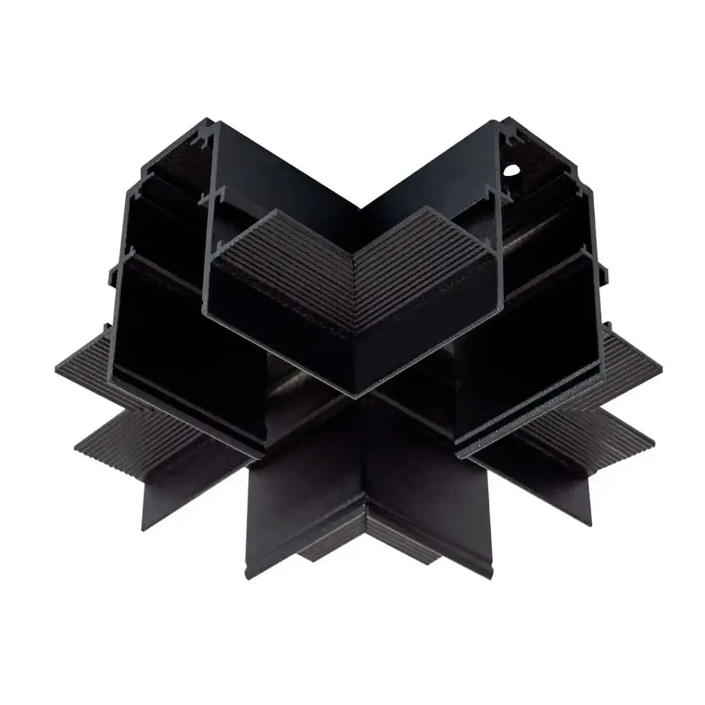 [RIEL-MAG-X-NG] CONECTOR X  PARA RIEL MAGNETICA NEGRA