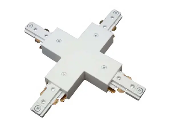 [RIEL-X-B] CONECTOR TIPO X  PARA RIEL  BLANCA