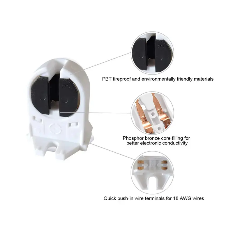 [SOCKETS-T5] SOCKETS PARA TUBO T5, EL PAR