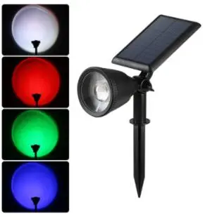 [SOL-519-PISO-RGB] LAMPARA SOLAR RGB  PARA JARDIN CON CHUZO