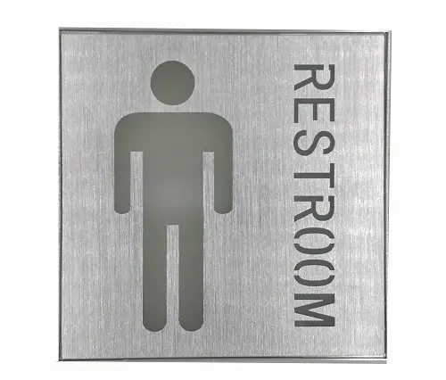 [T15-BANO-HOM] LETRERO BAÑO DE HOMBRE 8"X8"