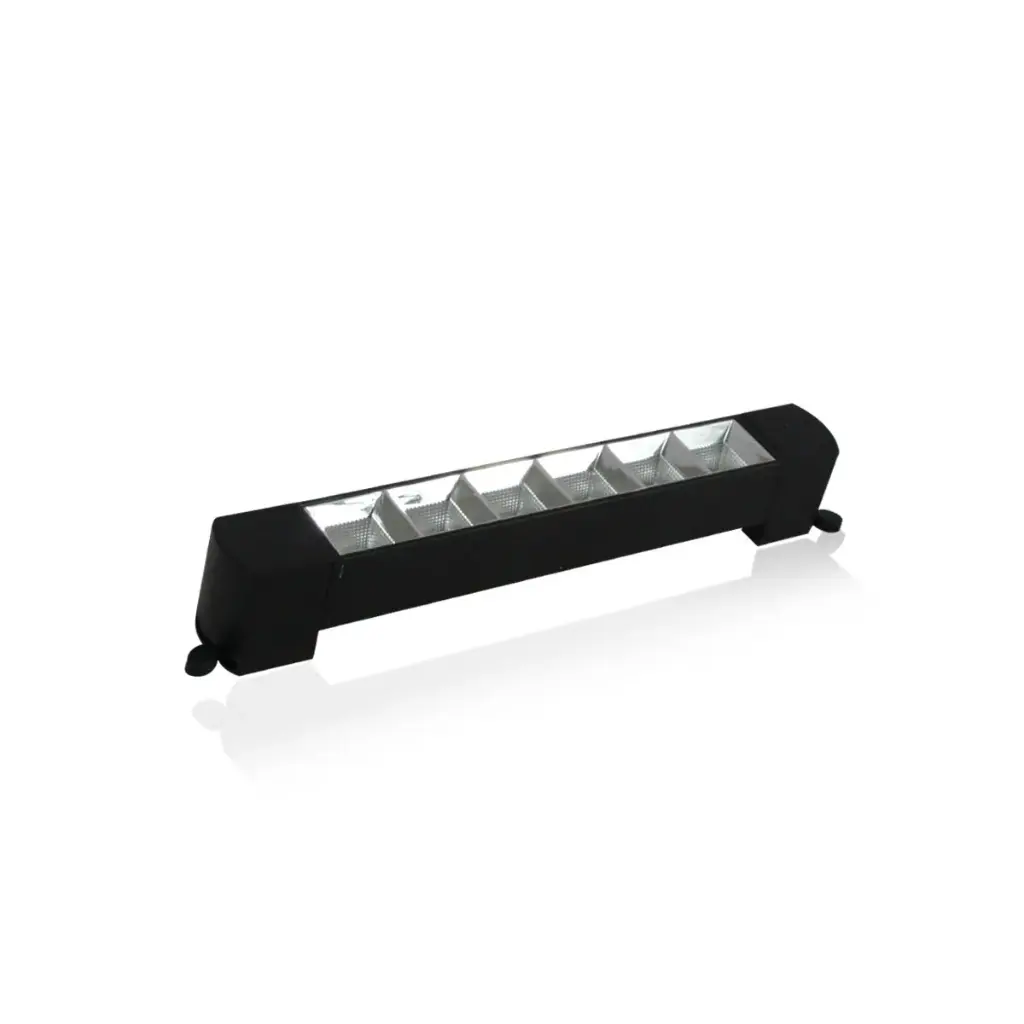 [TRC-108-NG-8W/3CCT] LAMP DE RIEL NEGRO TIPO LINEAL CON PUNTOS  8W 3CCT
