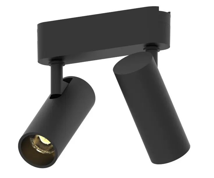 [TRC-704-NG-6WX2/3CCT] LAMP DE RIEL NEGRO ULTRA DELGADA 12W 24V 3CCT